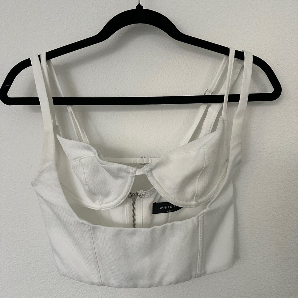 White Fox Corset Top